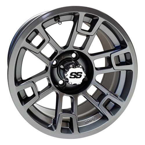 14″ RX391 Gunmetal Gray Golf Cart Wheel – RHOX®